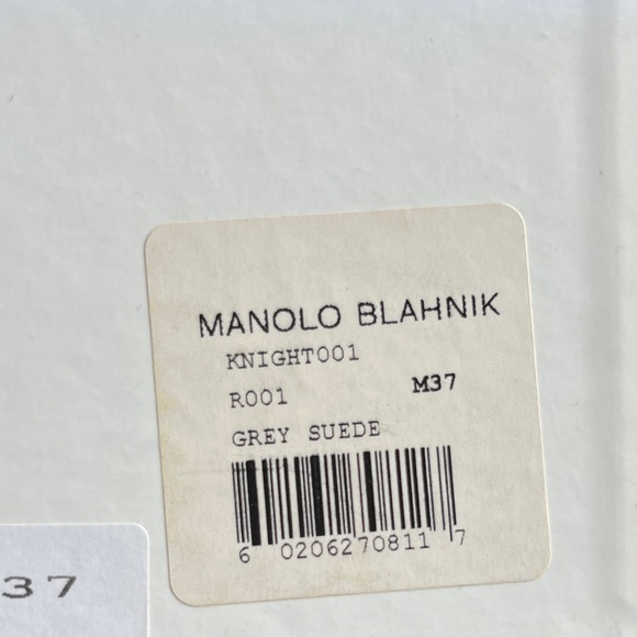 Manolo Blahnik Grey Suede Heeled Boots - Picture 7 of 9